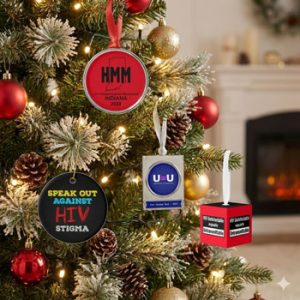 HIV Awareness Advocate Christmas Ornaments